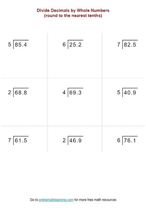 division of whole numbers worksheets|Printable Division Worksheets for Teachers .